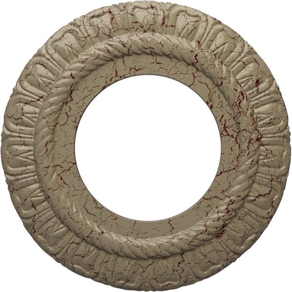 Ekena Millwork Claremont Ceiling Medallion (Canopies up to 5 5/8"), 9"OD x 4 1/2"ID x 1/2"P, Gobi Desert Crackle CM09CLGDC - main